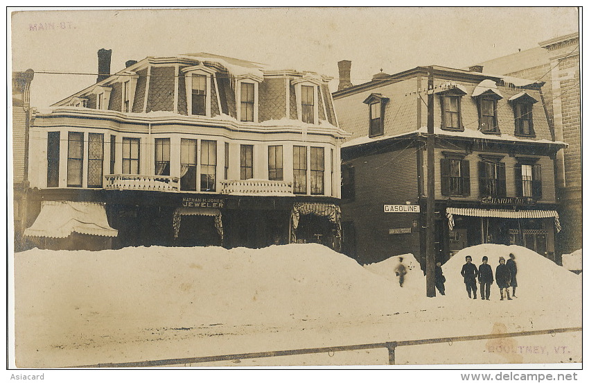 Real Photo  Poultney Main Street Jeweler Nathan Jones Shop  Judaica - Autres & Non Classés