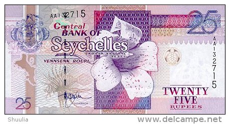 Seychelles 25 Rupees 1998 Pick 37 UNC - Seychelles