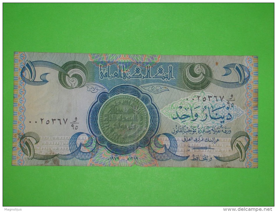 Iraq,one Dinar,1,banknote,paper Money,bill,geld - Iraq