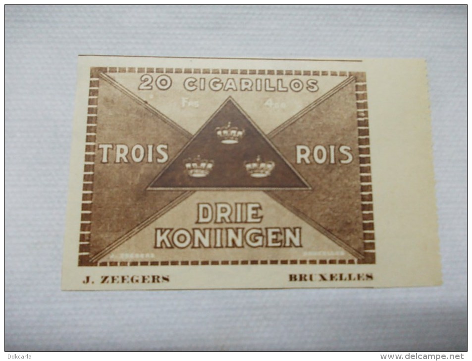 Reclame Uit 1936 - Cigarillos Trois Rois - Bruxelles - Documents
