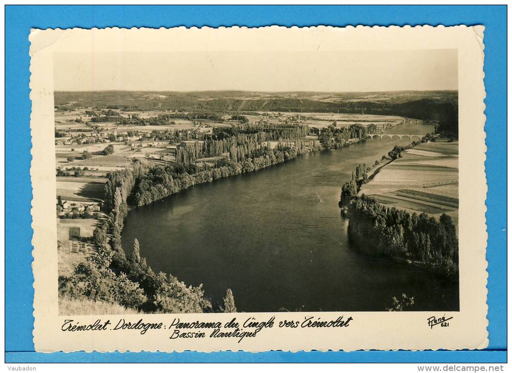 CP, 24, TREMOLAT, Panorama Du Cingle Vers Trémolat - Bassin Nautique, Voyagé En 1954 - Autres & Non Classés