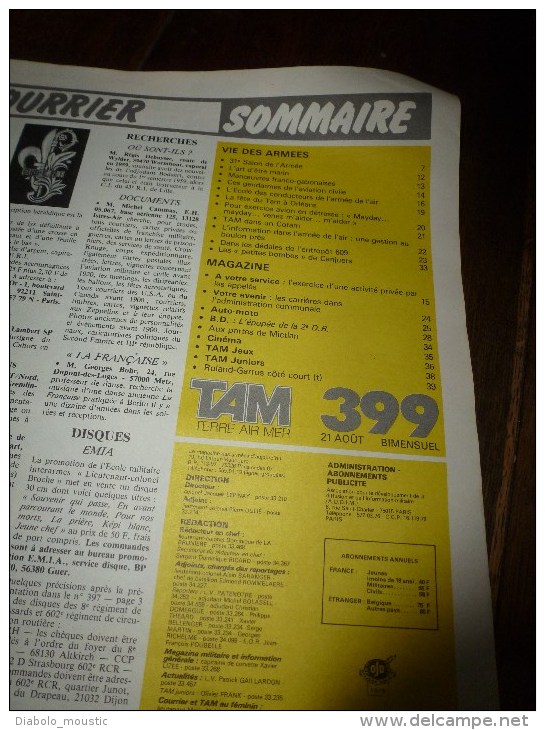 1980 TAM (Terre Air Mer):GENDARMES à Aviation Civile;Être MARIN;Orléans;La Moto-bombe AYAMAHA RD350;Mictlan;COGNAC..etc - Français