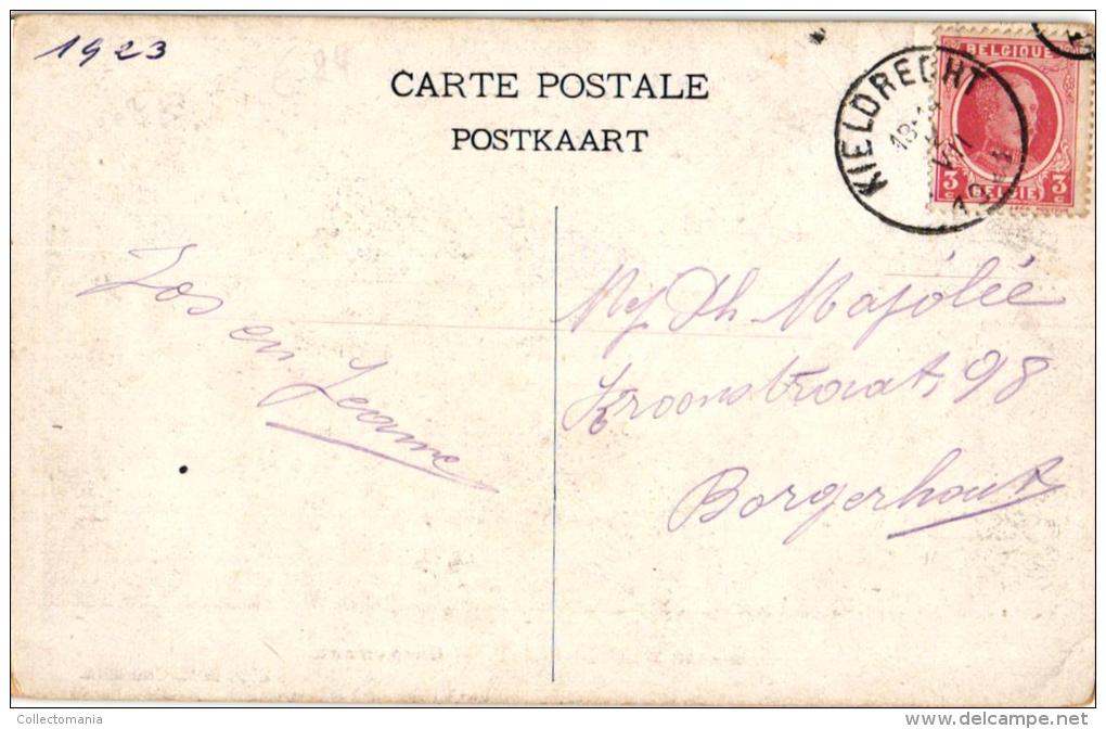 1 Kaart Gemeente  Kieldrecht   1923  Oude Postkaart  Dorpstr Aat 1923 Uitgever EDM. ONGHENA , Geanimeerde Kaart - Beveren-Waas