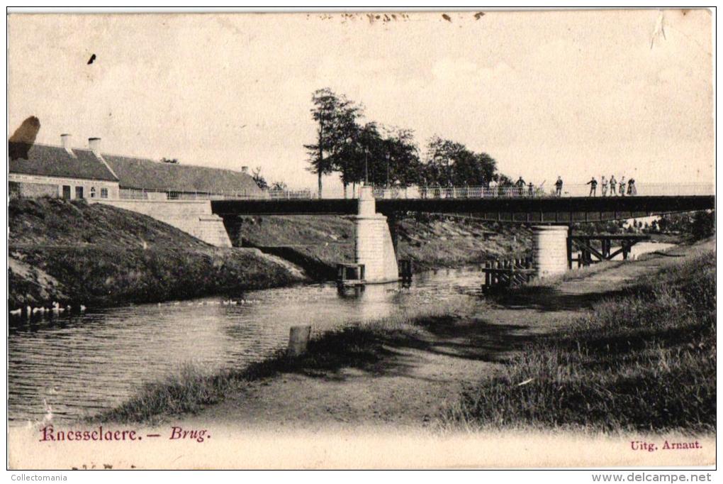 Knesselaere  2 CP Dorpplaats  Estaminet 1909    Brug  1908 - Knesselare