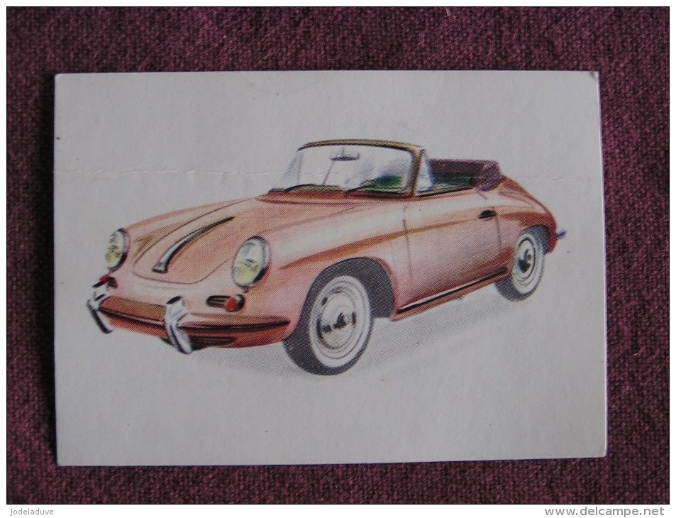 PORSCHE CABRIOLET  Chromo Auto 1962 Chocolat Jacques Eupen Automobile Trading Card Chromos Vignette - Jacques