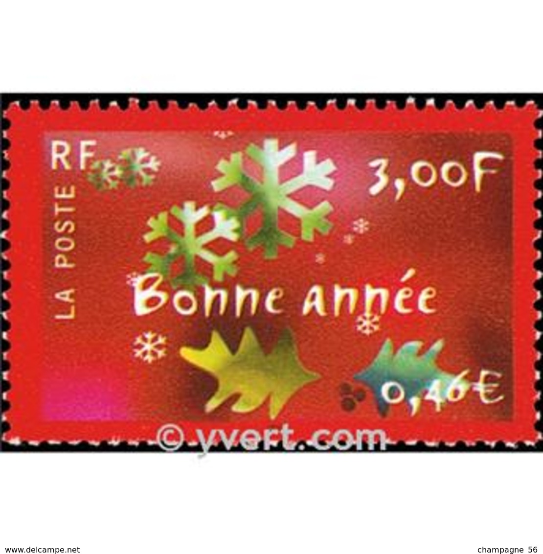 2000  N° 3363  BONNE ANNÉE  OBLITÉRÉ YVERT 0.50 € - Oblitérés