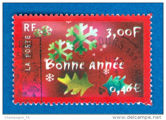 2000  N° 3363  BONNE ANNÉE  OBLITÉRÉ YVERT 0.50 € - Usati