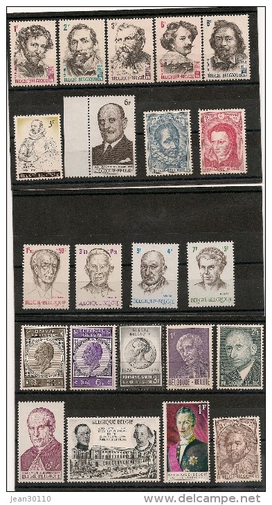 BELGIQUE Années 1960/70 Personnages** - Unused Stamps