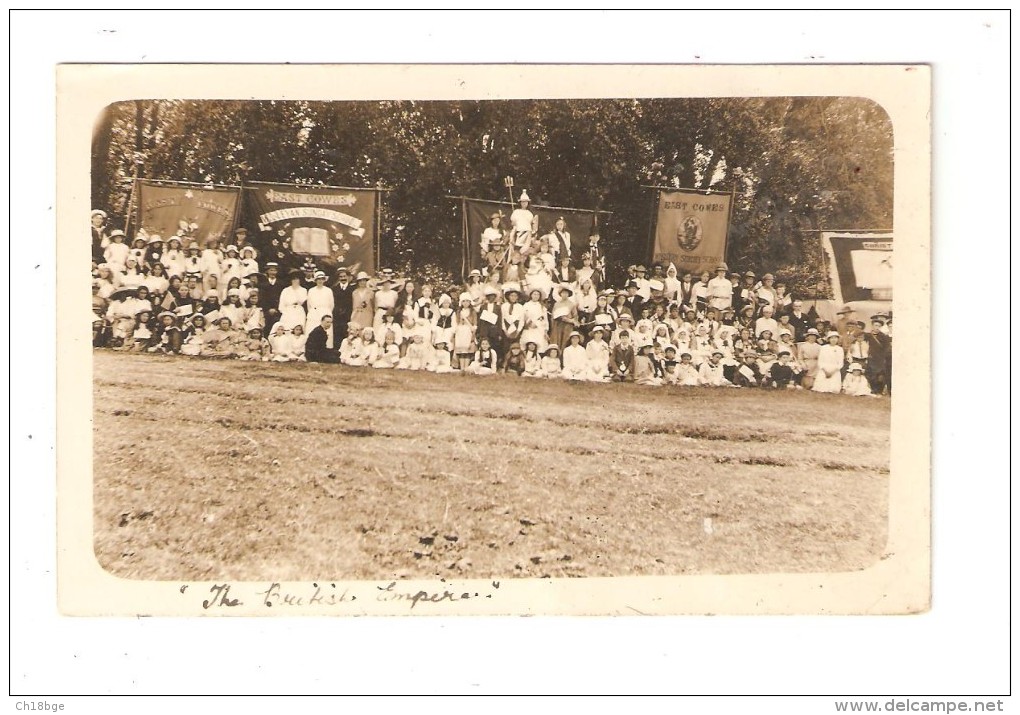 Carte Photo : Cowes - Western Sunday School  : Fête Ecole - Enfants - Adultes -  School Day - Children - Adults - Cowes