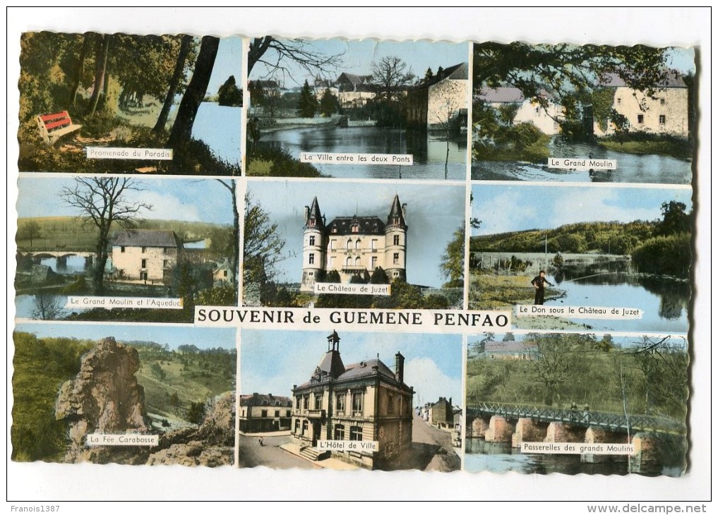 Ref 194 - Souvenir De GUEMENE-PENFAO (carte Multivues) - Guémené-Penfao