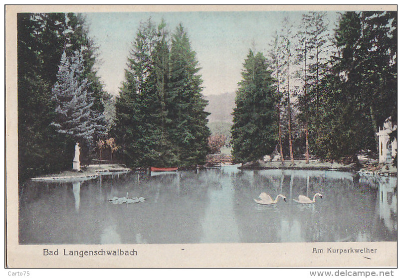 Allemagne - Bad Langenschwalbach - Am Kurparkweiher - Correspondance Militaire 1919 - Rheingau