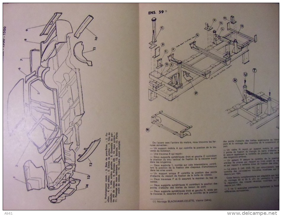 Fiche Technique Voiture   Simca 1500 - Non Classés