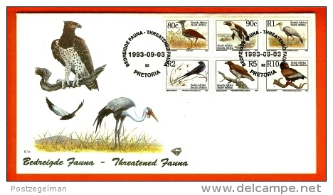 RSA, 1993, Mint First Day Cover, Nr. 6-1a+b+c, Endangered Animals, SACCnr(s) - FDC