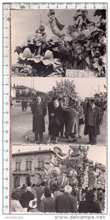 CARNEVALE DI VIAREGGIO 1957 - 11 FOTOGRAFIE ORIGINALI - Luoghi