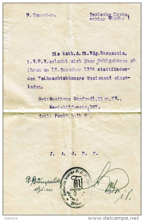 Einladung 1924 - Autres & Non Classés