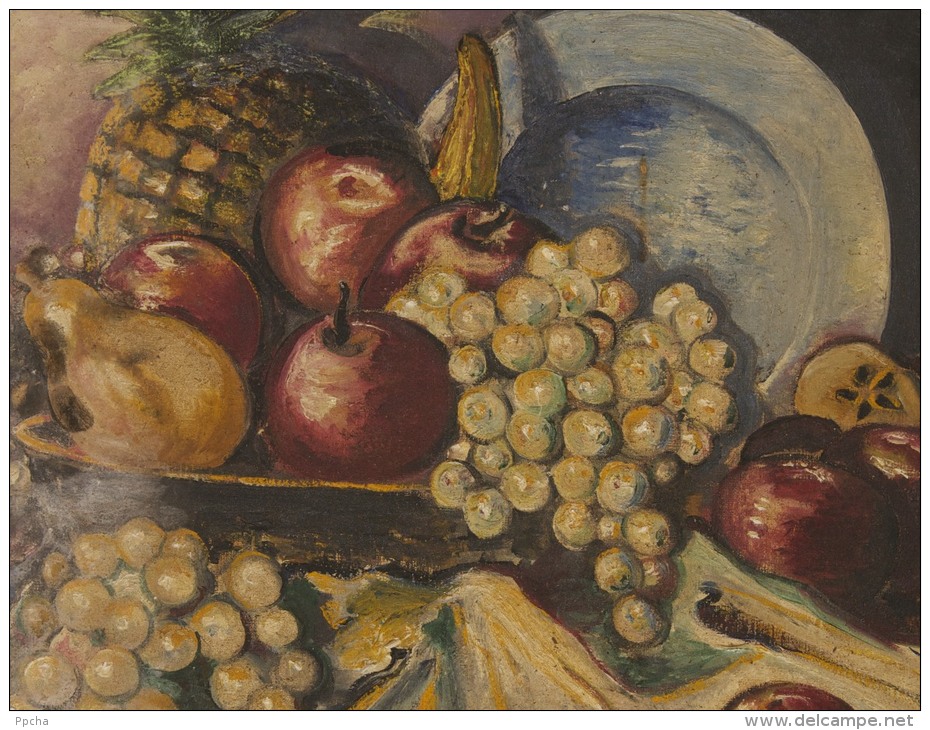 Jolie Nature Morte, Ca.1960 Signé Noély France - Tempere