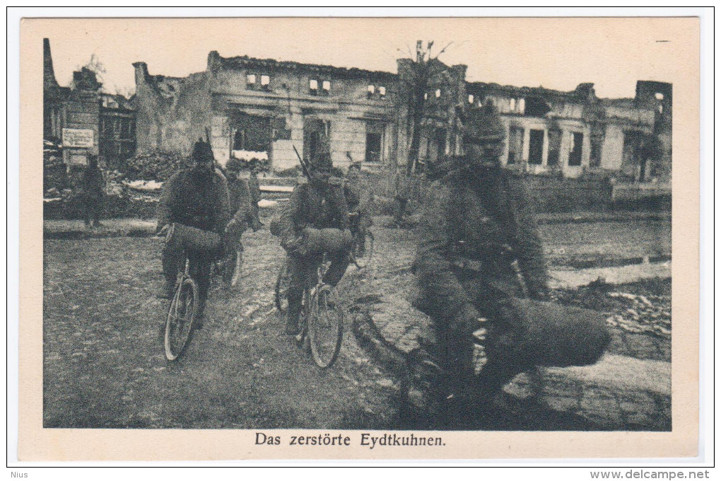 Russia Lithuania Germany 1916 Eydtkuhnen Chernyshevskoye Eitkunai, Konigsberg Kaliningrad Ostpreussen Bike Bicycle - Russia