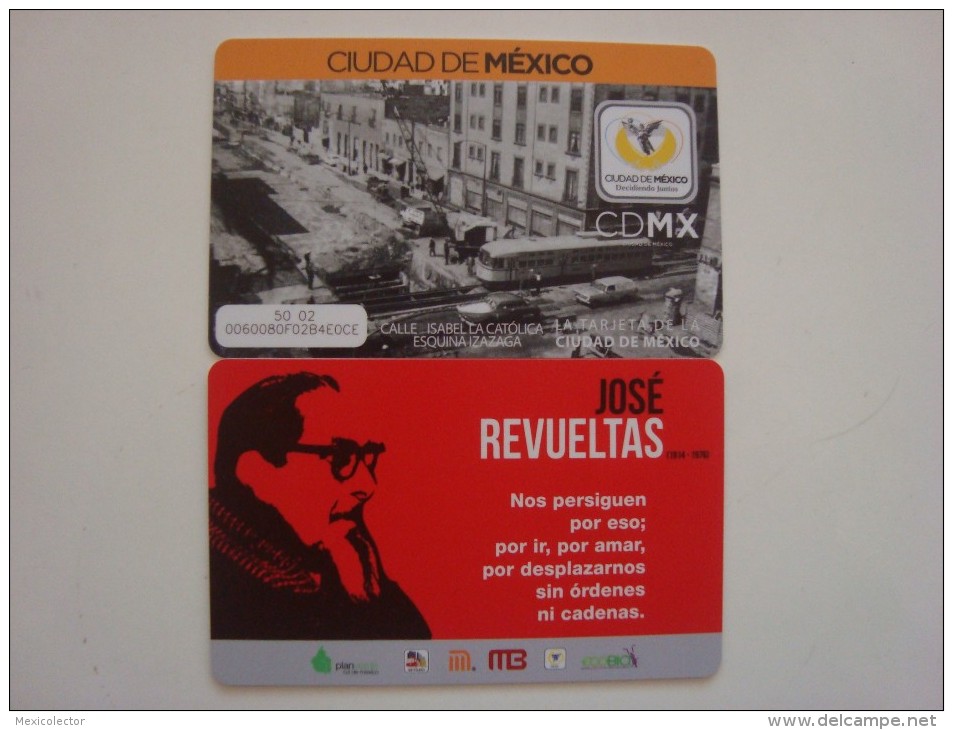 MEXICO - METRO - TRAIN -  RECHARGEABLE CARD - JOSE REVUELTAS - Other & Unclassified