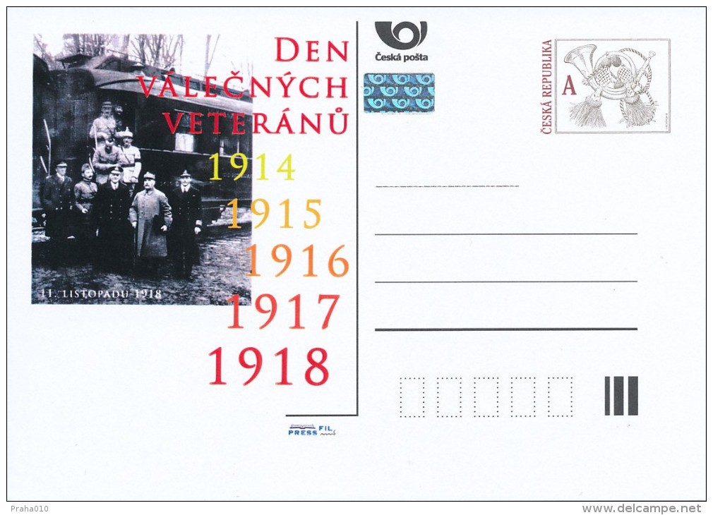 Czech Rep. / Postal Stat. (Pre2012/61) Veterans Day (November 11, 1918) - Guerre Mondiale (Première)