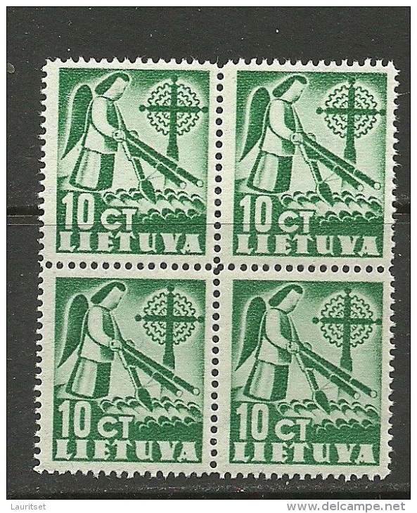 LITAUEN Lithuania Litva 1940 In 4-Block MNH - Lituanie