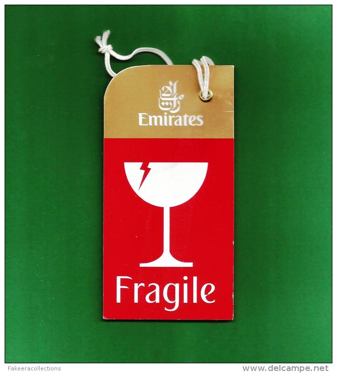 Emirates EK 2012 - Baggage Tag Fragile / Fragile Bag - As Scan - Etichette Da Viaggio E Targhette