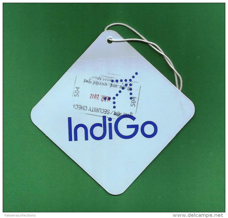 IndiGo 2012 - Baggage Tag / Used Bag Tag Stamped At CST Airport, Mumbai, India - As Scan - Baggage Labels & Tags