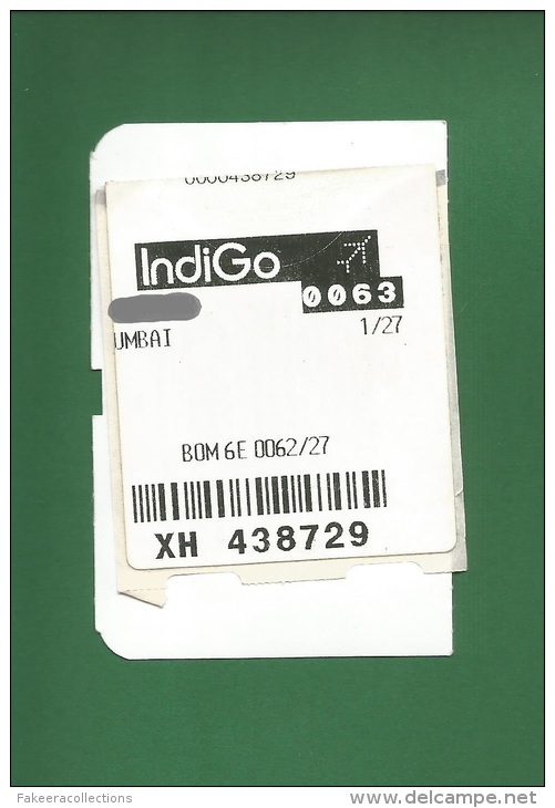 IndiGo 6E - Boarding Pass With Baggage Claim - Dubai To Mumbai - As Scan - Bordkarten