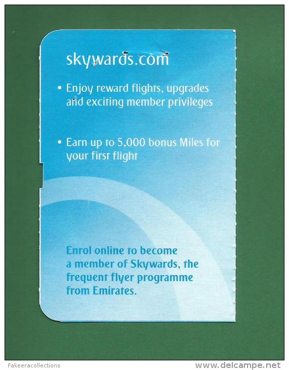 Emirates EK - Special Boarding Pass  Used During Trial Opening Of  Terminal 3 At Dubai Airport -  As Scan - Bordkarten