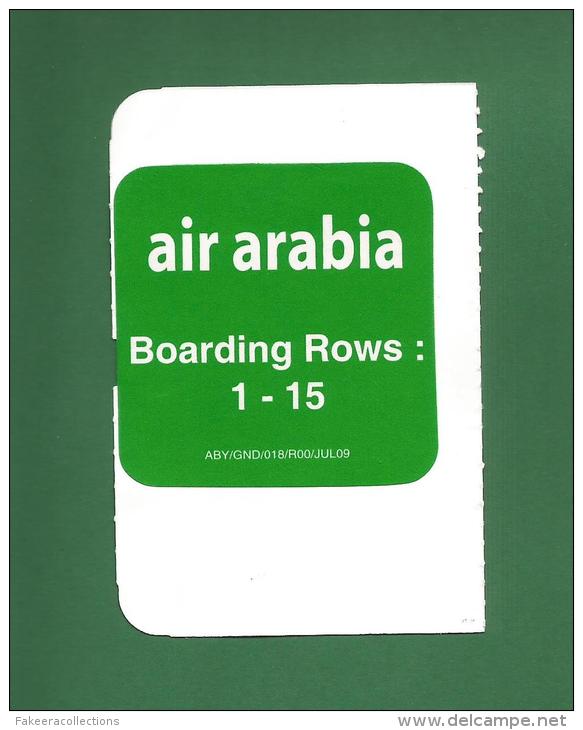 Air Arabia G9 - Boarding Pass - Jaipur To Sharjah -  As Scan - Bordkarten