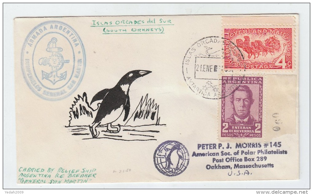 Argentina ISLAS ORCADAS DEL SUR ANTARCTIC COVER PENGUIN - Other & Unclassified