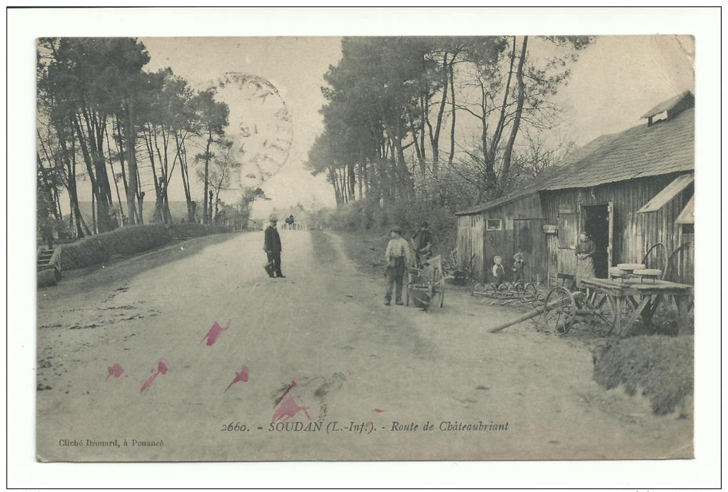 44 - CPA  - SOUDAN - Route De Châteaubriant -  ( LOIRE ATLANTIQUE ) - Sonstige & Ohne Zuordnung