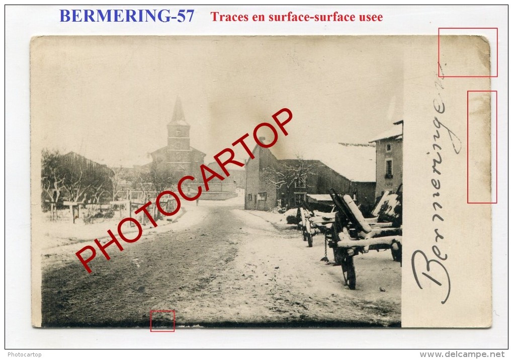 BERMERING-Neige-Carte Photo-allemande-Guerre 14-18-1WK-Frankreich-France-57- - Albestroff