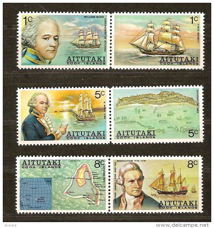 Aitutaki 1974 Yvertn° 107-12 *** MNH Cote 7 Euro Bateaux Boten Ships - Aitutaki