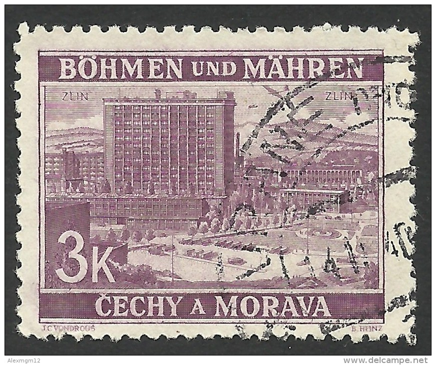 Bohemia & Moravia, 3 K. 1939, Sc # 35, Mi # 33, Used - Oblitérés