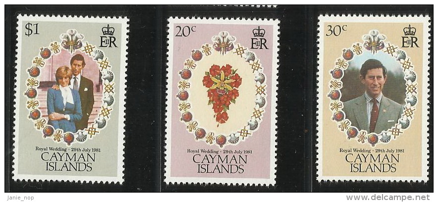 Cayman Islands 1981Royal Wedding MNH - Iles Caïmans