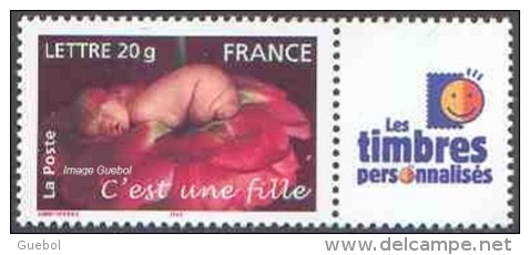 France Personnalisé N° 3804 A ** C'est Une Fille - Logo Timbre - Ongebruikt