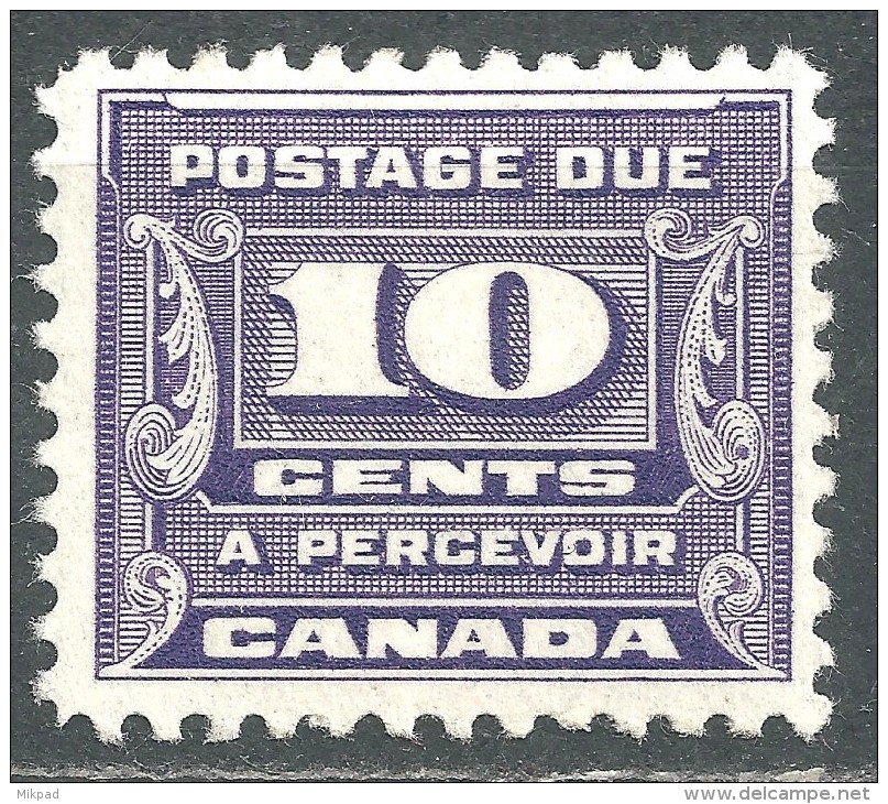 Canada 1933 10 C Postage Due - Mint - Portomarken