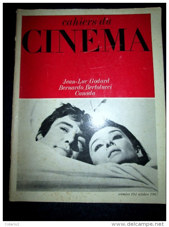 "CAHIERS Du CINEMA" #194 Kino Movie: Jean-Luc GODARD / Bernardo BERTOLUCCI / Canada Oct. 1967 ! - Cinema