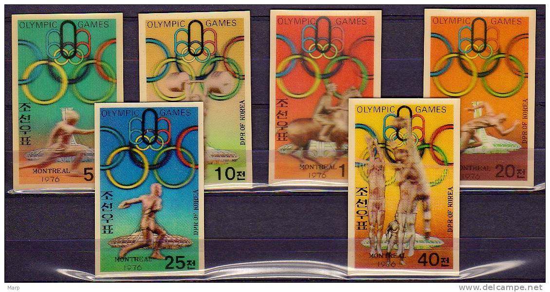 North Korea 1976 Mnh 3D Set Montreal 76 . - Sommer 1976: Montreal