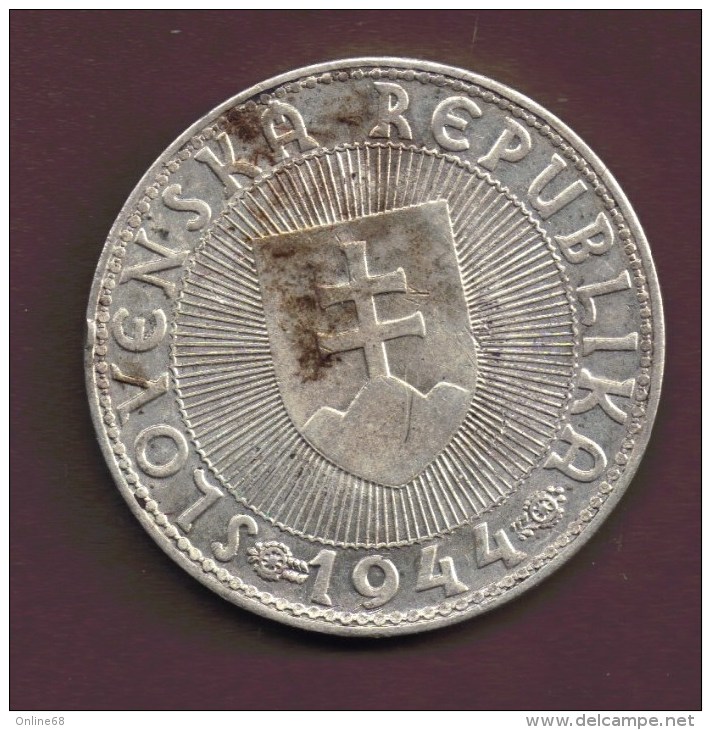 SLOVAKIA 10 KORUN 1944   ARGENT 	Silver 0.500  KM# 9 - Slovakia