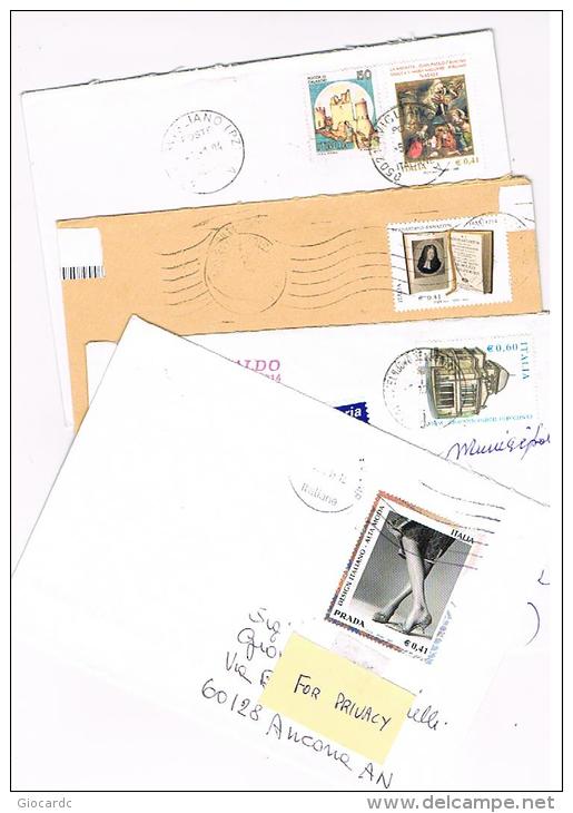 ITALIA (ITALY) - STORIA POSTALE - 2004 LOTTO DI 4 LETTERE X INTERNO)   - RIF. 1723 - 2001-10: Marcophilie