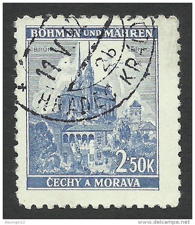 Bohemia & Moravia, 2.50 K. 1941, Sc # 53B, Mi # 71, Used - Used Stamps