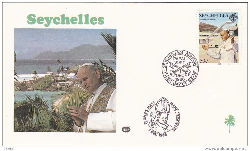 FDC SEYCHELLES I.I2.1986. POPE /1751 - Seychelles (1976-...)