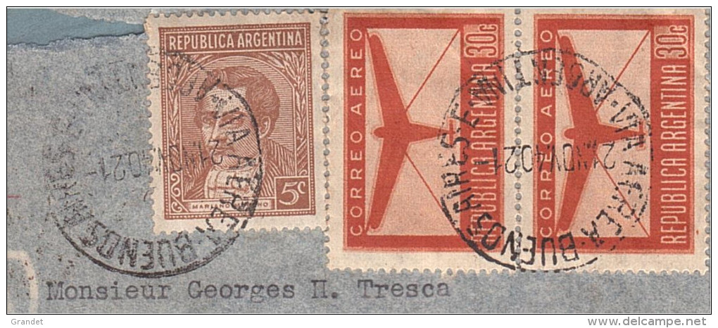 ARGENTINE - AVION - POSTE AERIENNE - VIA AEREA - ARGENTINA - 1940 - Poste Aérienne
