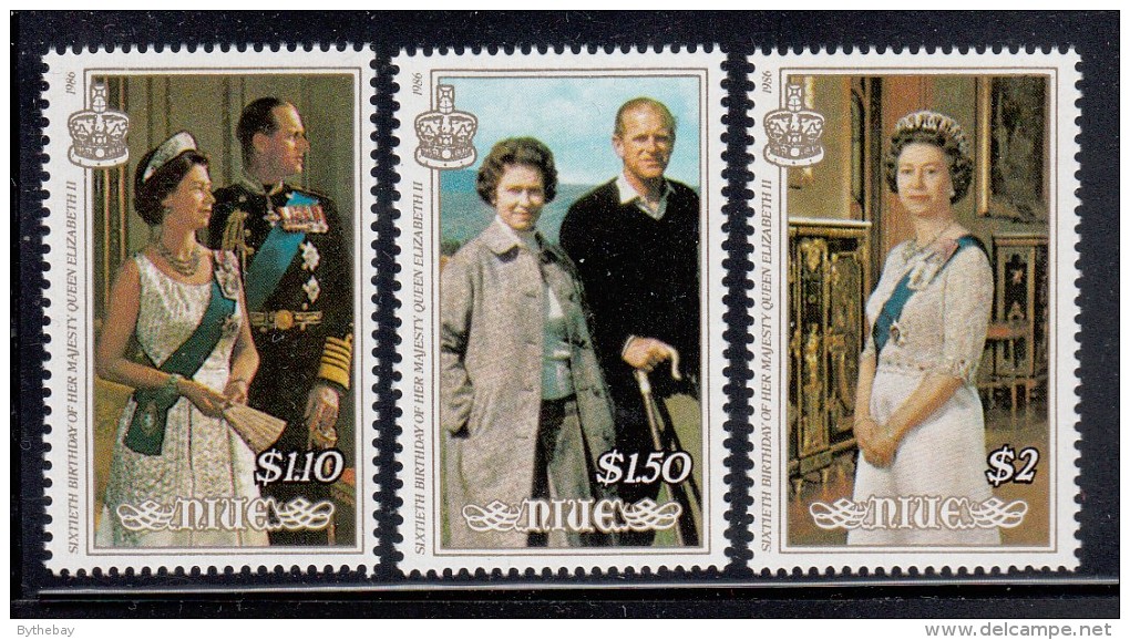 Niue MNH Scott #510-#512 Set Of 3 Queen Elizabeth II's 60th Birthday - Niue