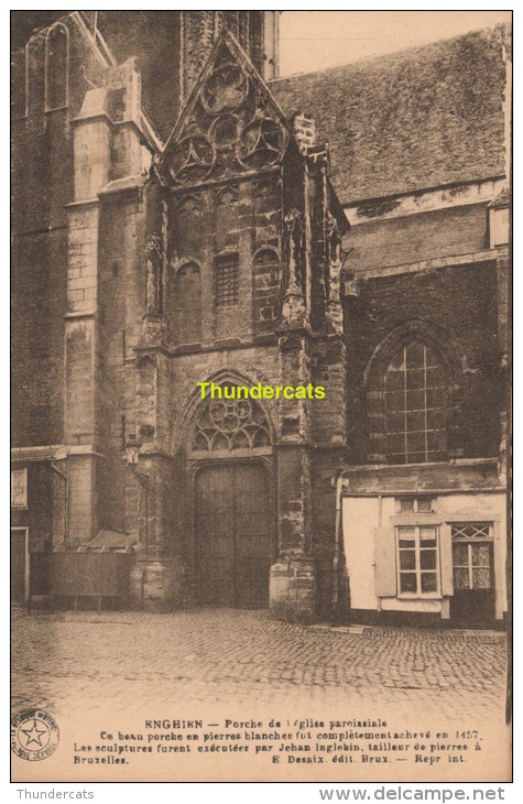 CPA  ENGHIEN  PORCHE DE L'EGLISE PAROISSIALE - Enghien - Edingen