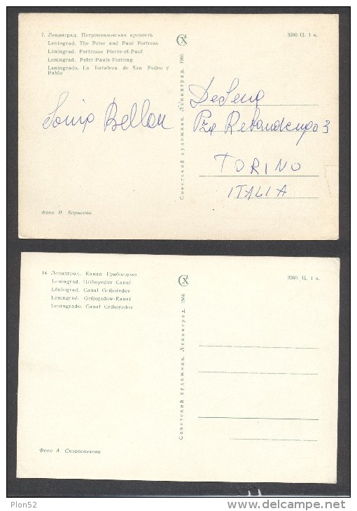 8035-N.2 CARTOLINE DI LENINGRADO-FG - Russland