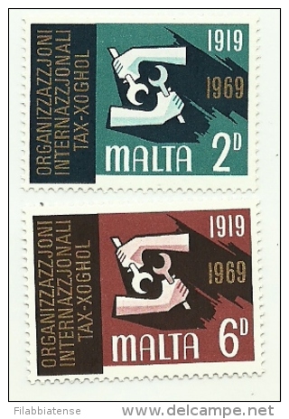 1969 - Malta 389/90 O.I.L.  +++++++ - Malte
