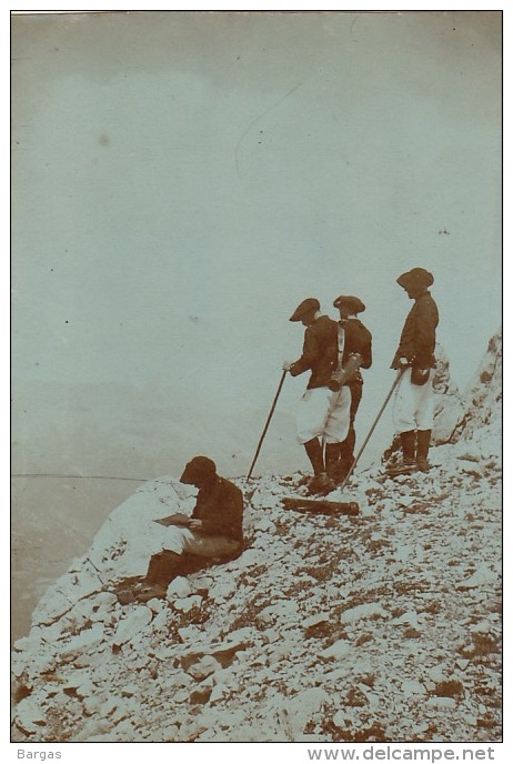 Photo Hautes Alpes Montagne Reconnaissance Au Pas De L'ours Koch Pierrard Malvi Regiment Des Neiges Militaire - Alte (vor 1900)