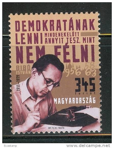 HUNGARY-2011. Famous Hungarians - István Bibó,Democrat MNH!! - Ongebruikt